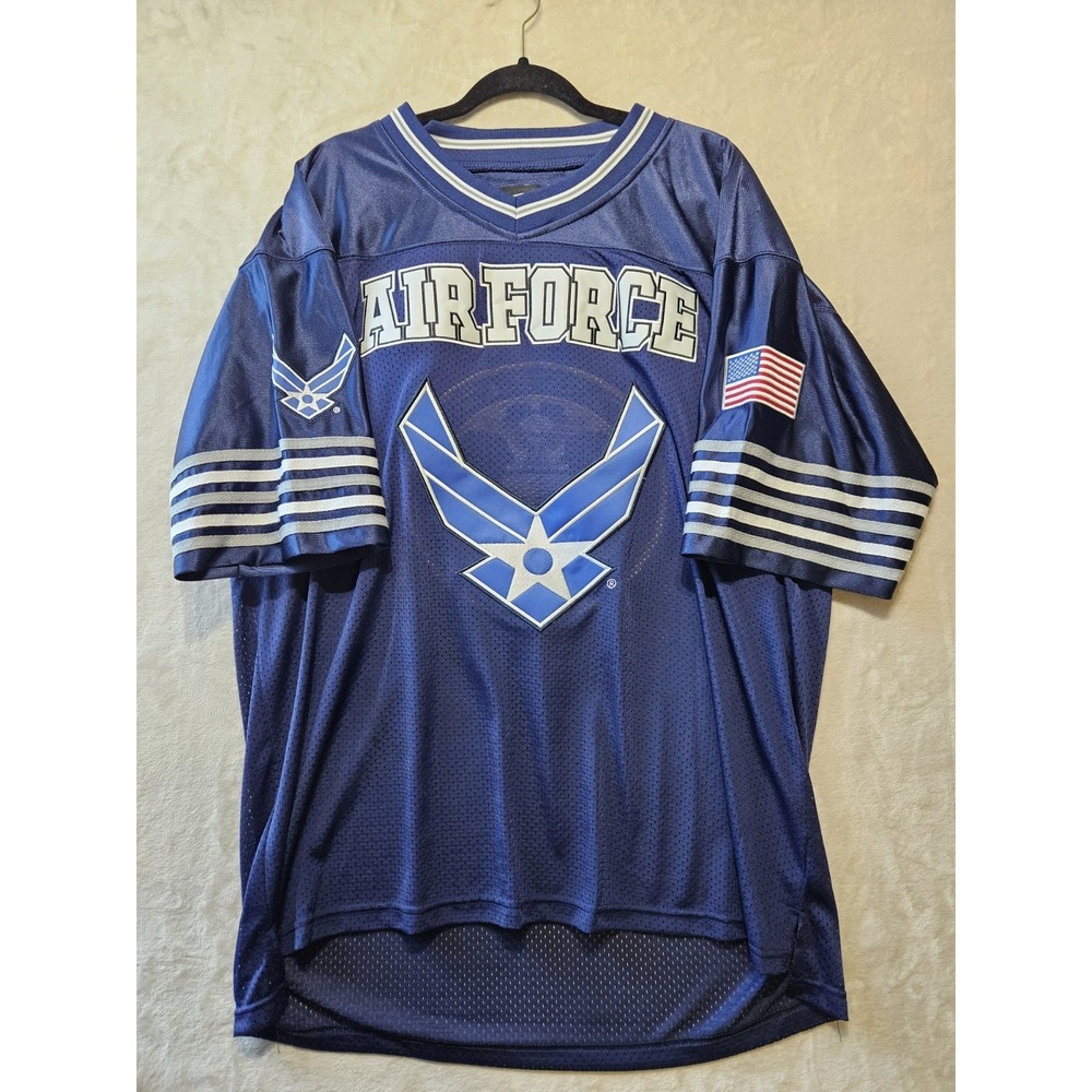 US Air Force USAF Mesh Jersey XL Navy Blue‎ Military Football Style Patriotic